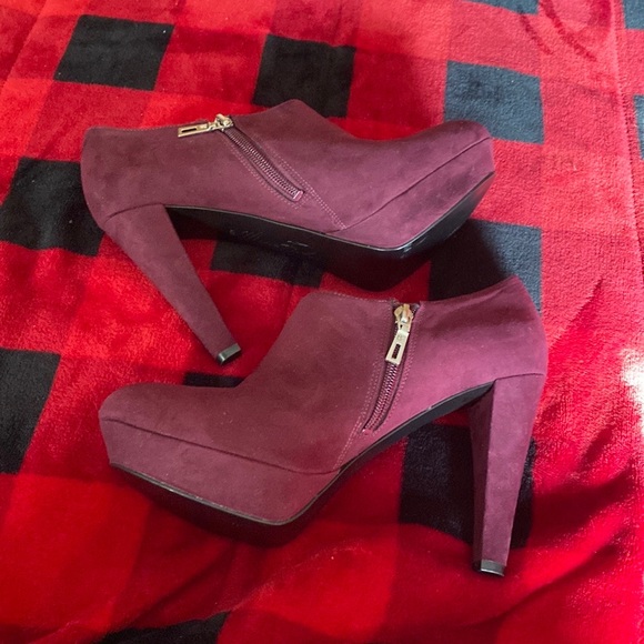 Marc Fisher Shoes - Marc Fisher Purple Suede Booties